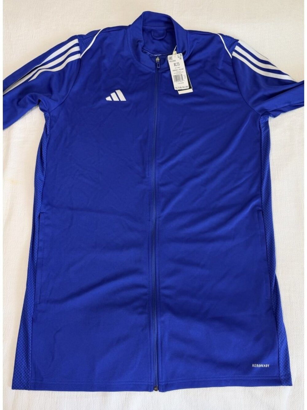 NWT Adidas Mens Essentials Warm-up Track Top, Team Royal Blue 3XLT Slim Fit New